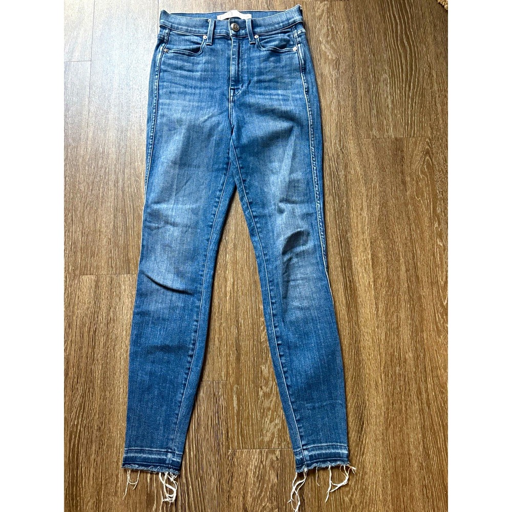 AYR The Riser Womens Blue Denim Skinny High Rise 5-Pocket Jeans W26 L28